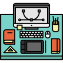 computer,office,profession,desk,workspace,graphic designer,utensils ok 